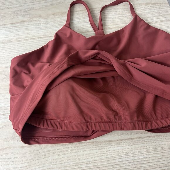 Old Navy Powersoft Longline Sports Bra Plus Size 4X Cherry Birch 579253 - Picture 3 of 9